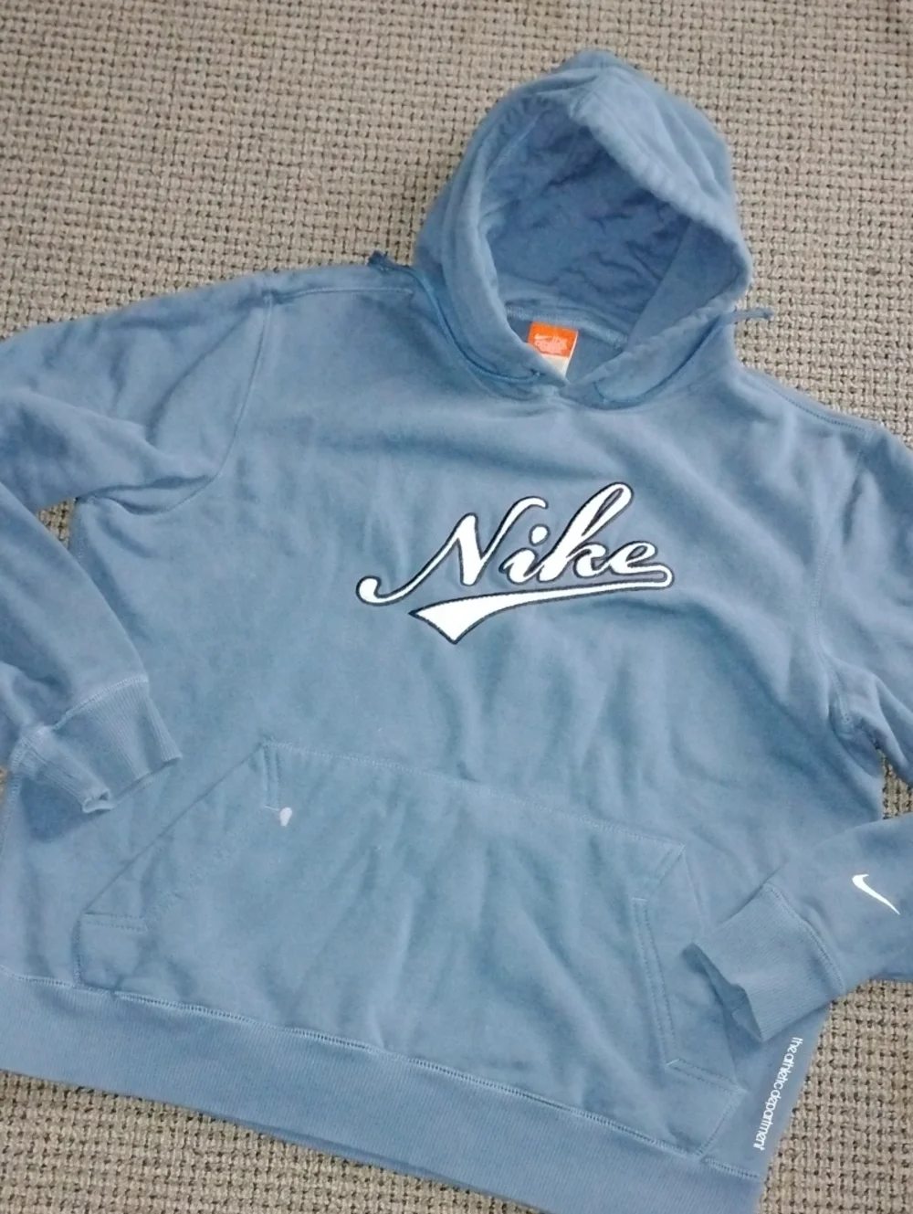 Nike‎ Men’s Light Blue Crewneck Hoodie with Script Logo 2013